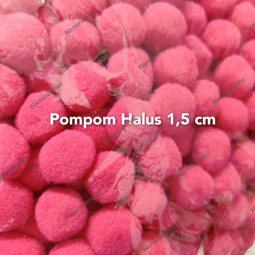 [100 pcs] Pompom HALUS 1,5 cm Bola Bulu Craft