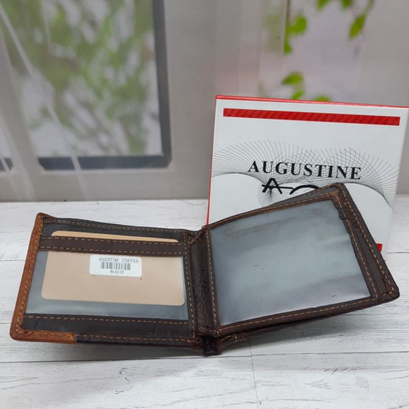 Dompet Kulit Augustine Variasi A602. Dompet kulit sambung. Dompet Kulit asli.