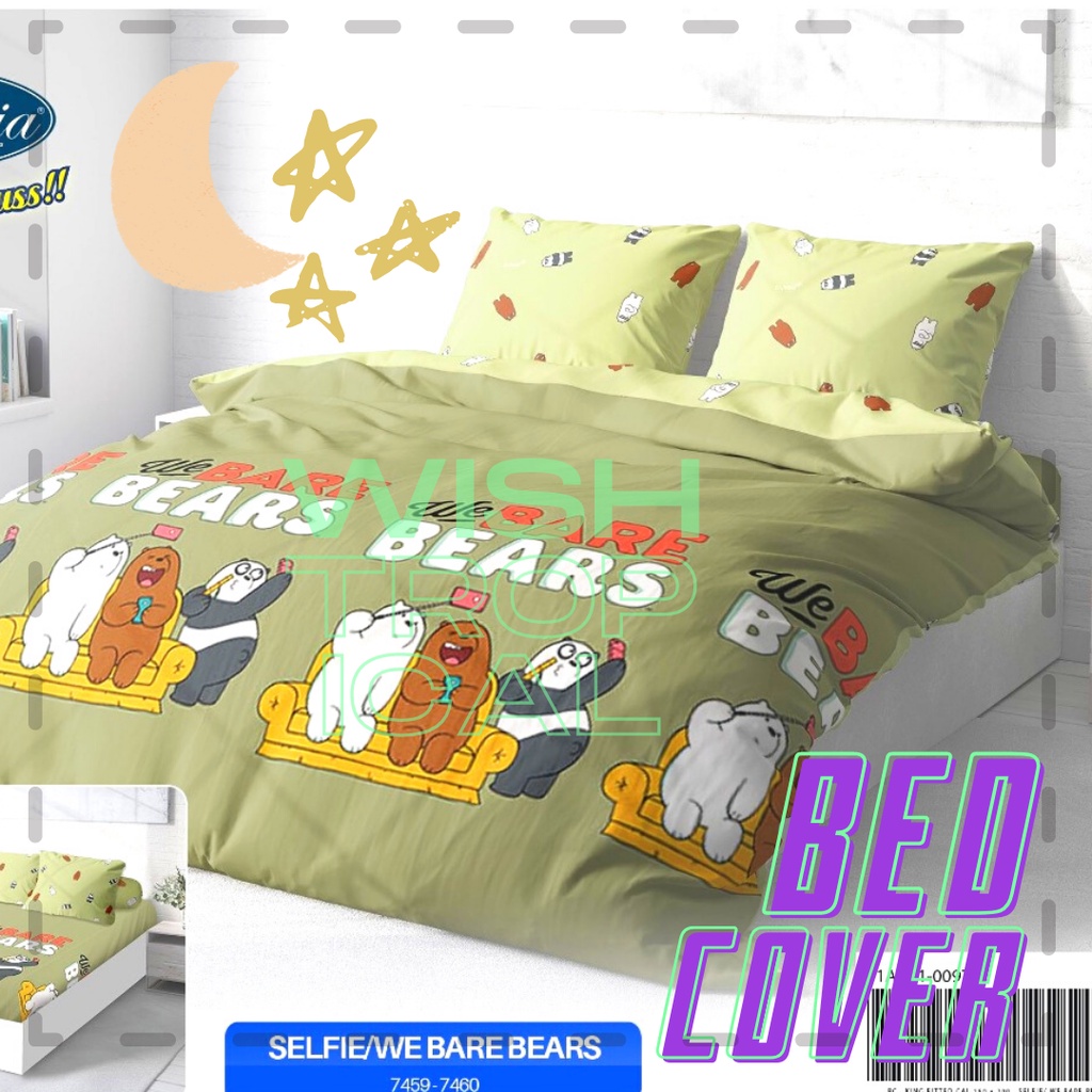 California Bed Cover Set Sprei 180 x 200 / Bedcover California 180