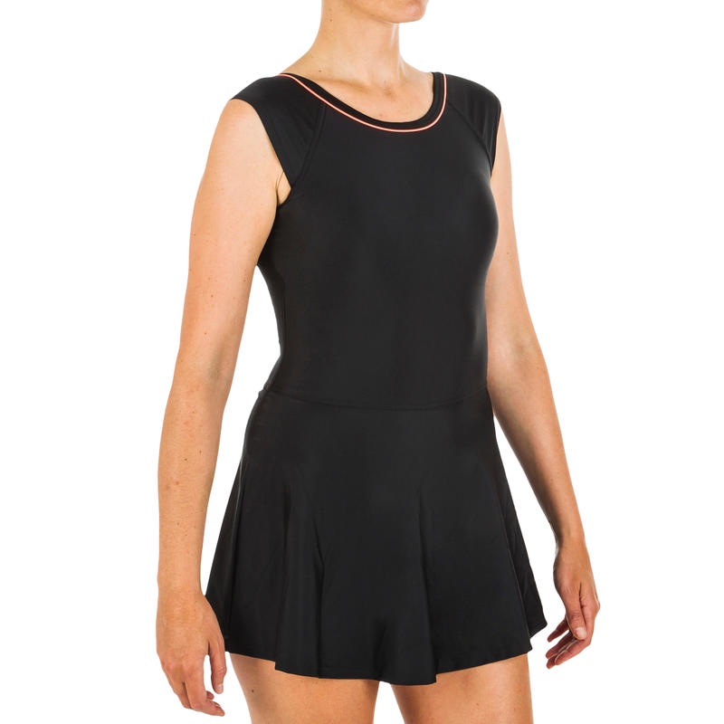 Decathlon NABAIJI Women's Swimming One-Piece Swimsuit Una - Black - 8547764