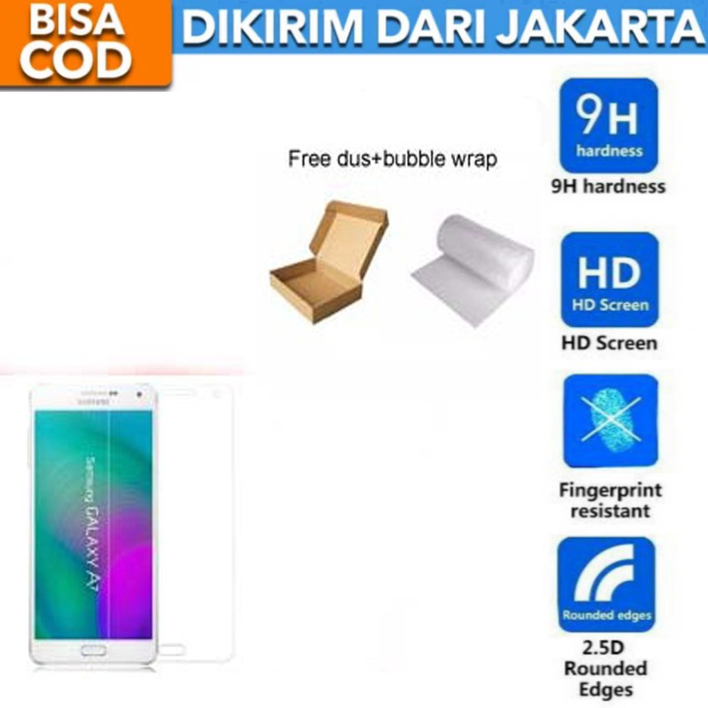 Samsung Galaxy A7 2015 (A700) Tempered Glass Screen Protector Anti Gores