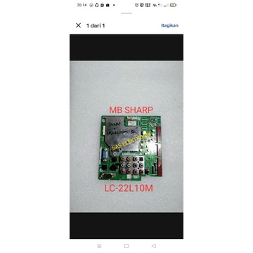 MB MOTHERBOARD MAINBOARD MESIN TV LCD SHARP 22 INCH LC-22L10M LC-22L10 M LC22L10M