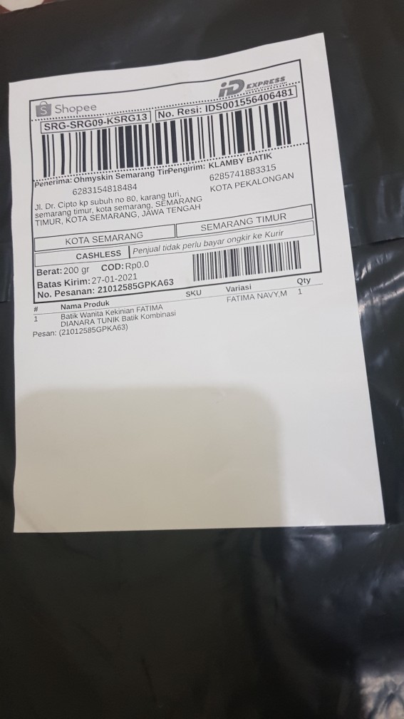 Batik Wanita Kekinian Fatima Dianara Tunik Batik Kombinasi