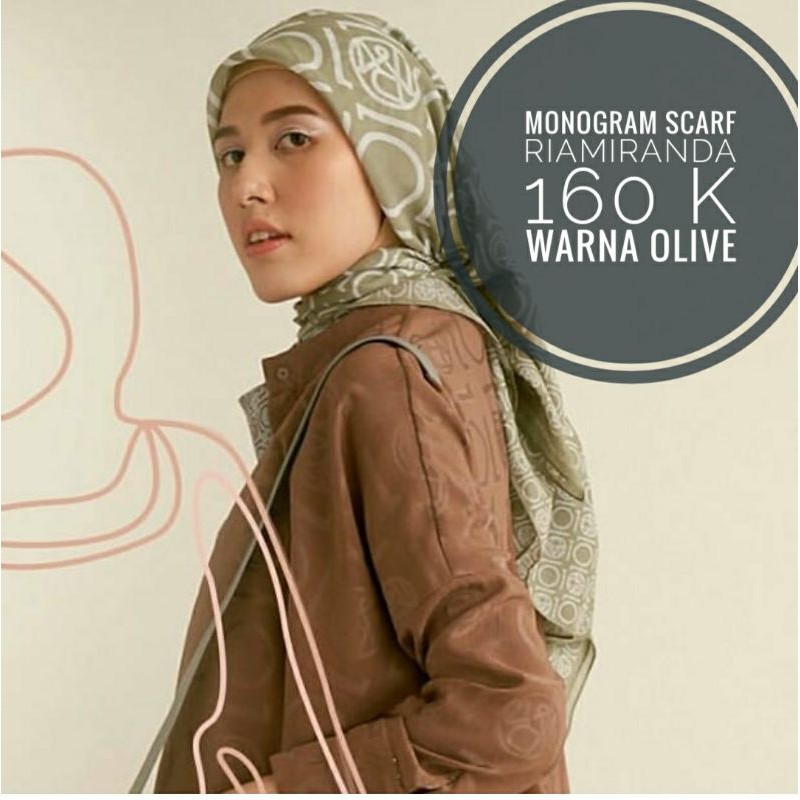 Monogram scarf 1 dekade ria miranda