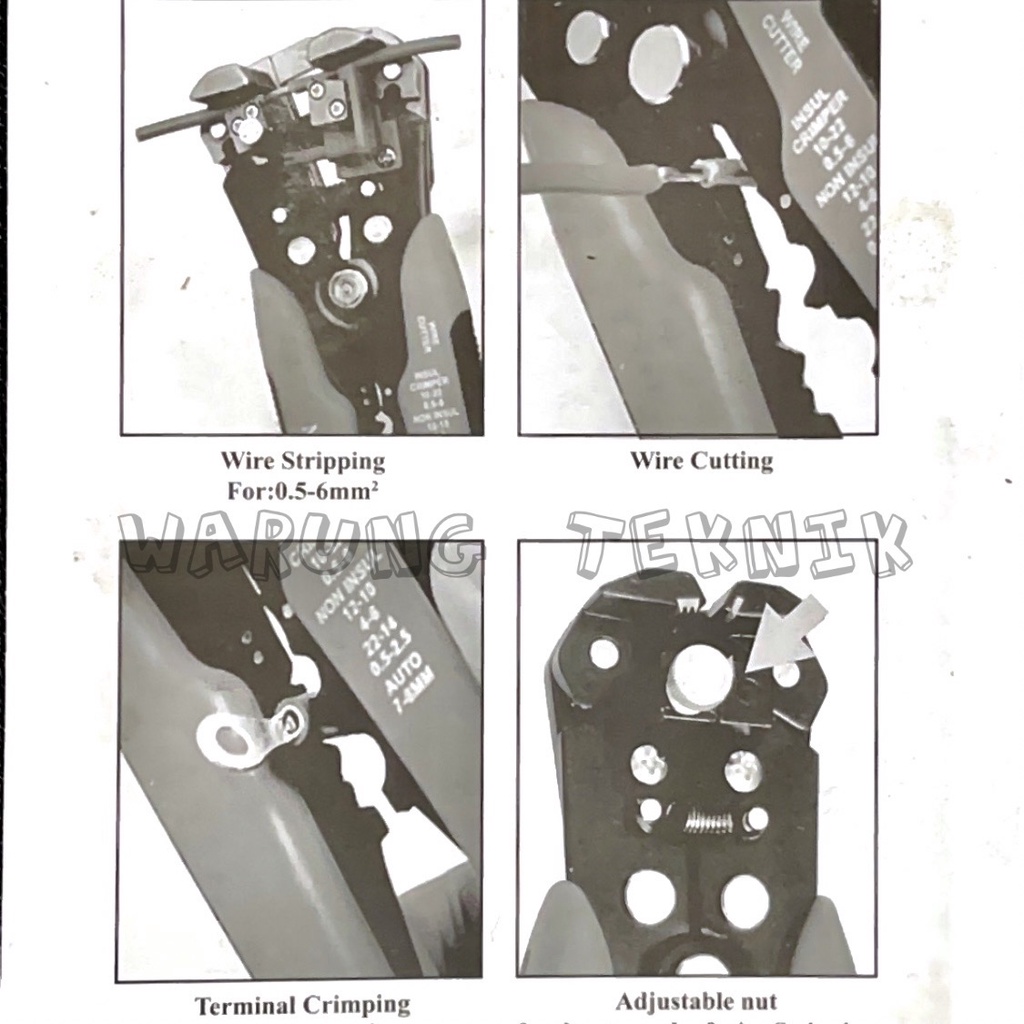 WIPRO TKK-3 automatic wire stripper 8&quot; - tang kupas kabel dan skun 8 inch otomatis