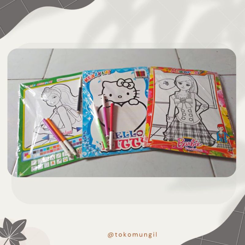 

Buku mewarnai anak | mewarnai dengan spidol kecil