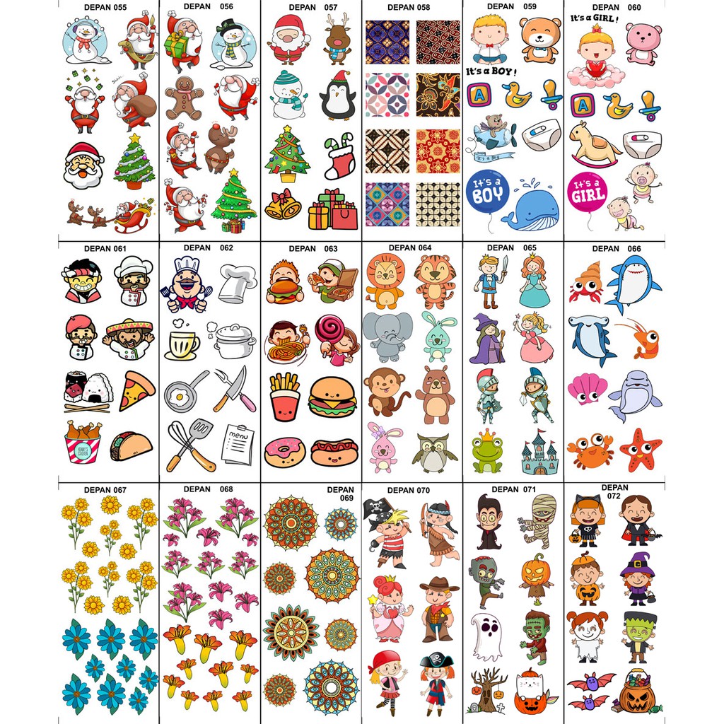

Edible Stamp / Sticker Makanan 055 - 072