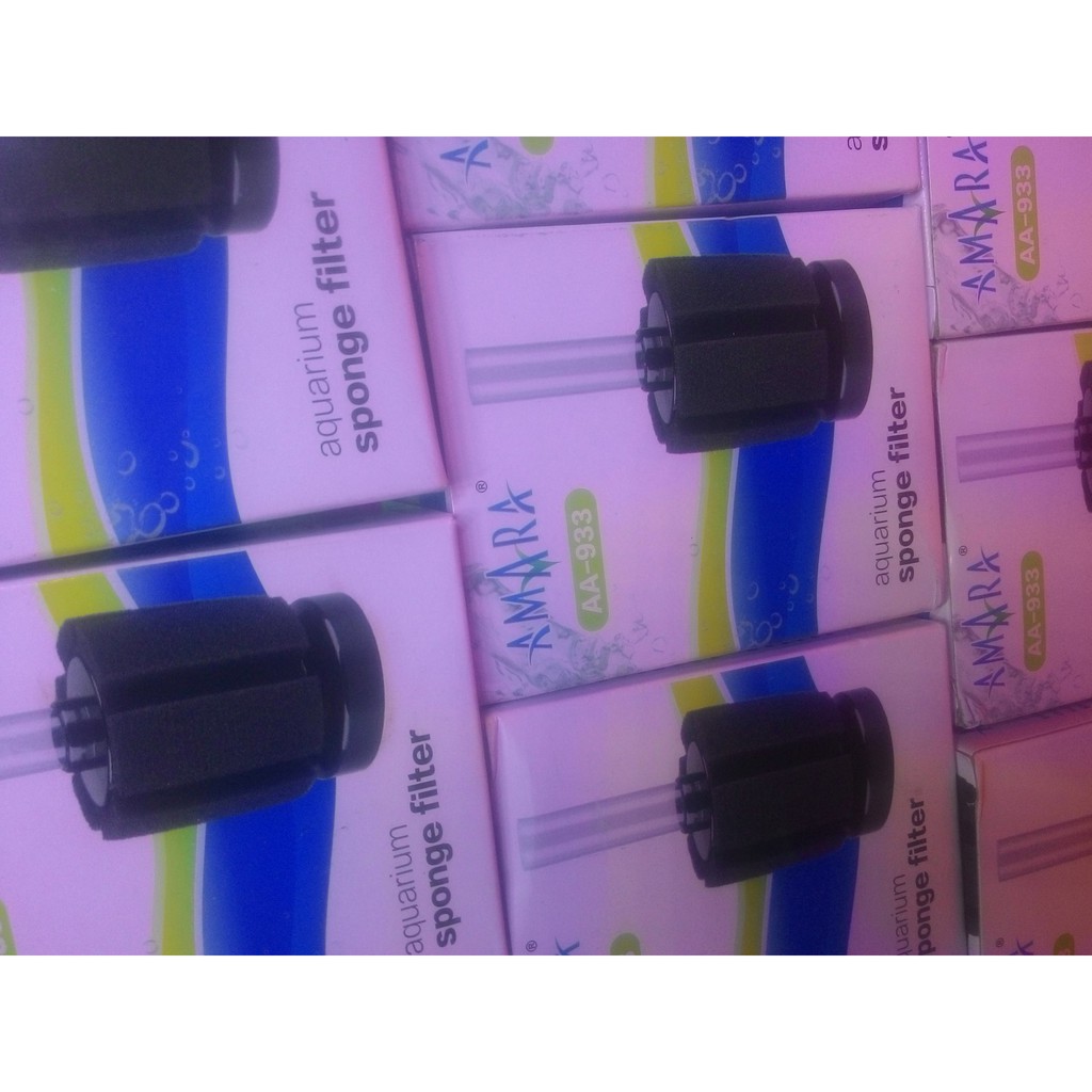 sponge filter mini sudut amara AA-933 filter aquarium toples