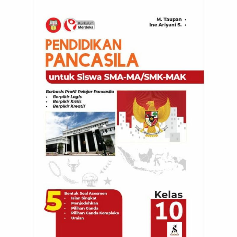 Buku Pendidikan Pancasila/PPKn SMA/MA/SMK Kelasa 10/X Kurikulum Merdeka