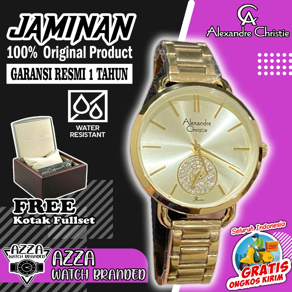 Alexander Christie wanita Jam Tangan Alexandre Alexander Christie Wanita Original AC 2907