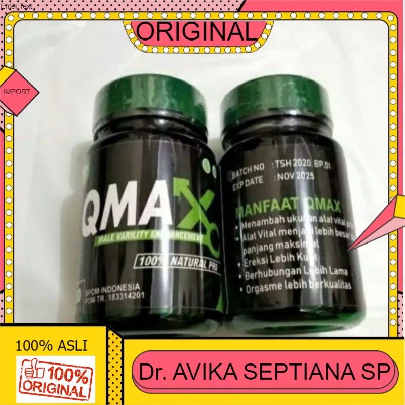100% ASLI Q-MAX Kapsul - Qmax Herbal Stamina & Kesuburan Pria