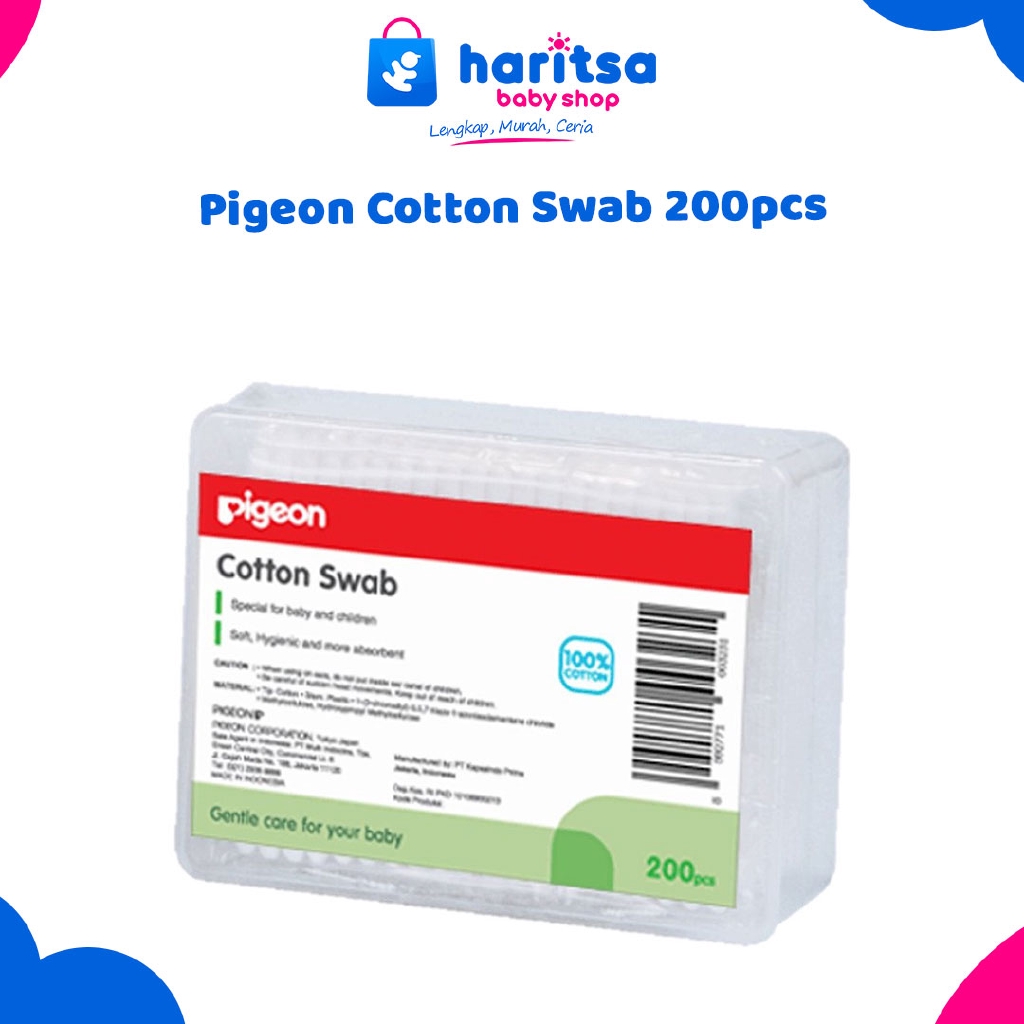 Pigeon Cotton Swab Isi 200 Pcs &amp; 100Pcs