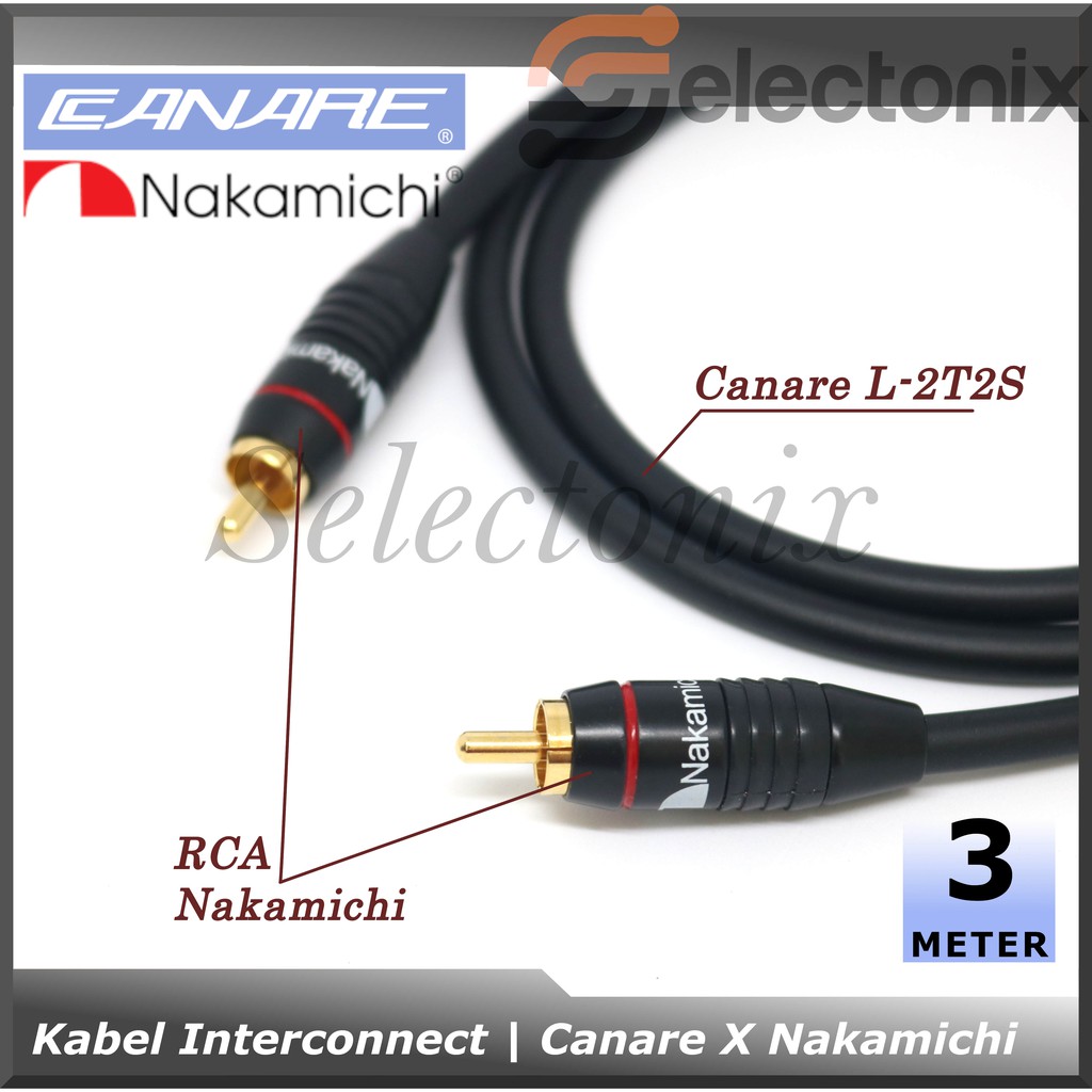 Kabel Interconnect RCA | Canare x Nakamichi [3m]