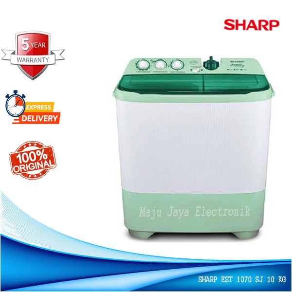 Mesin Cuci 2 Tabung SHARP EST 1070 SJ 10 KG AQUA MAGIC Garansi Resmi 5 Tahun