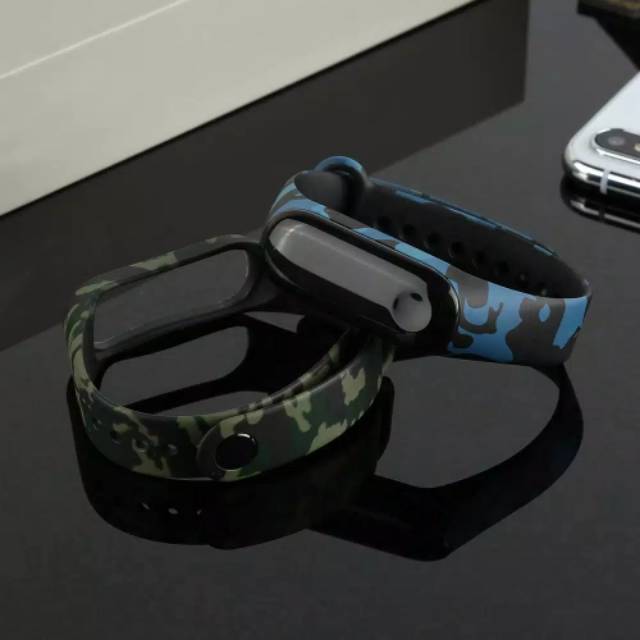 Strap Rubber Army CAMO Xiaomi Mi band 4 Gelang Karet Mi band 3 Mi band 5 6