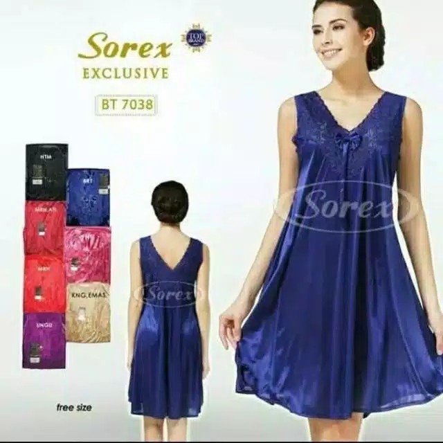 original Baju Tidur Wanita Daster Satin Sorex Exclusive BT 7038 grosir termurah