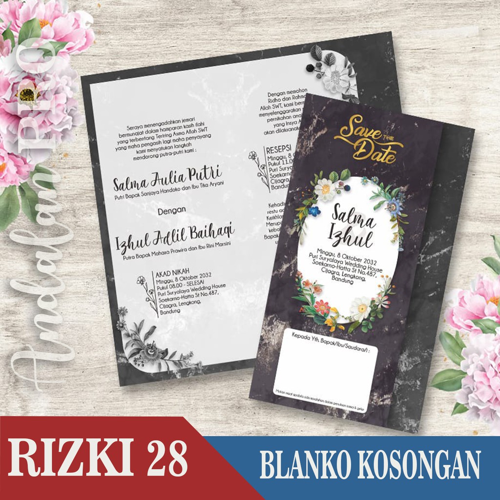 RIZKI 28, Blanko Kosong - Blanko  Undangan Kosongan Harga Distributor