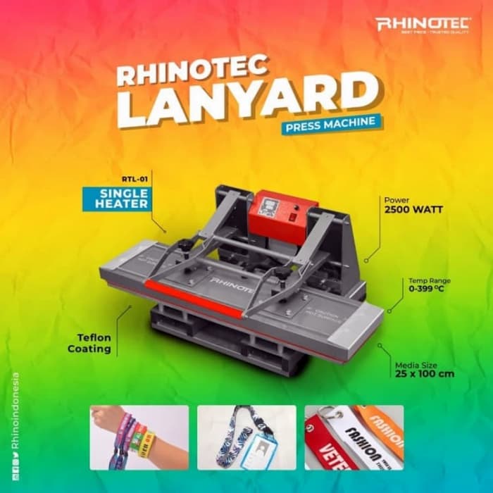 MESIN RTL 01  RHINOTEC HEAT PRESS LANYARD  SINGLE HEATER