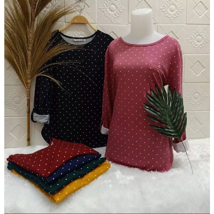 Kaos Atasan Cewek PHENOMENAL Polkadot // T-Shirt PHENOMENAL (Bola-Bola)