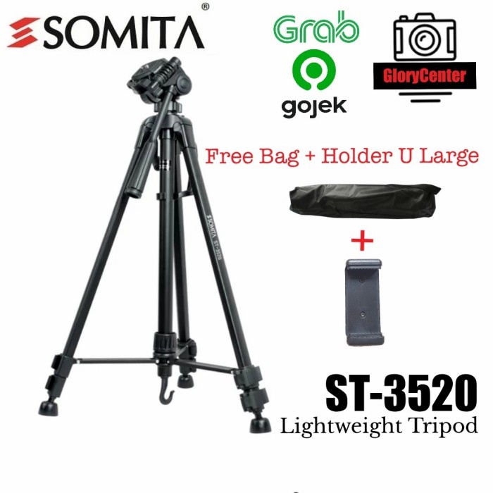 Tripod Tripod Kamera Somita ST-3520 / ST3520 Excell Promoss Takara /(M4O4) Tripod Kamera Tipod 3 in 