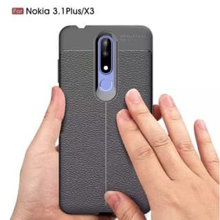 NOKIA 3.1 PLUS/ NOKIA 3.2/NOKIA 5.1 PLUS/NOKIA 6.1 PLUS CASE SOFTCASE AUTOFOKUS LEATHER KULIT JERUK