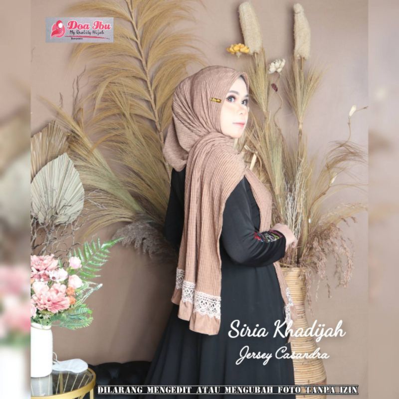 354 JILBAB PASHMINA NONPET DOA IBU PLISKET RENDA Jersey casandra/Hijab Doi Ori By bunyamin