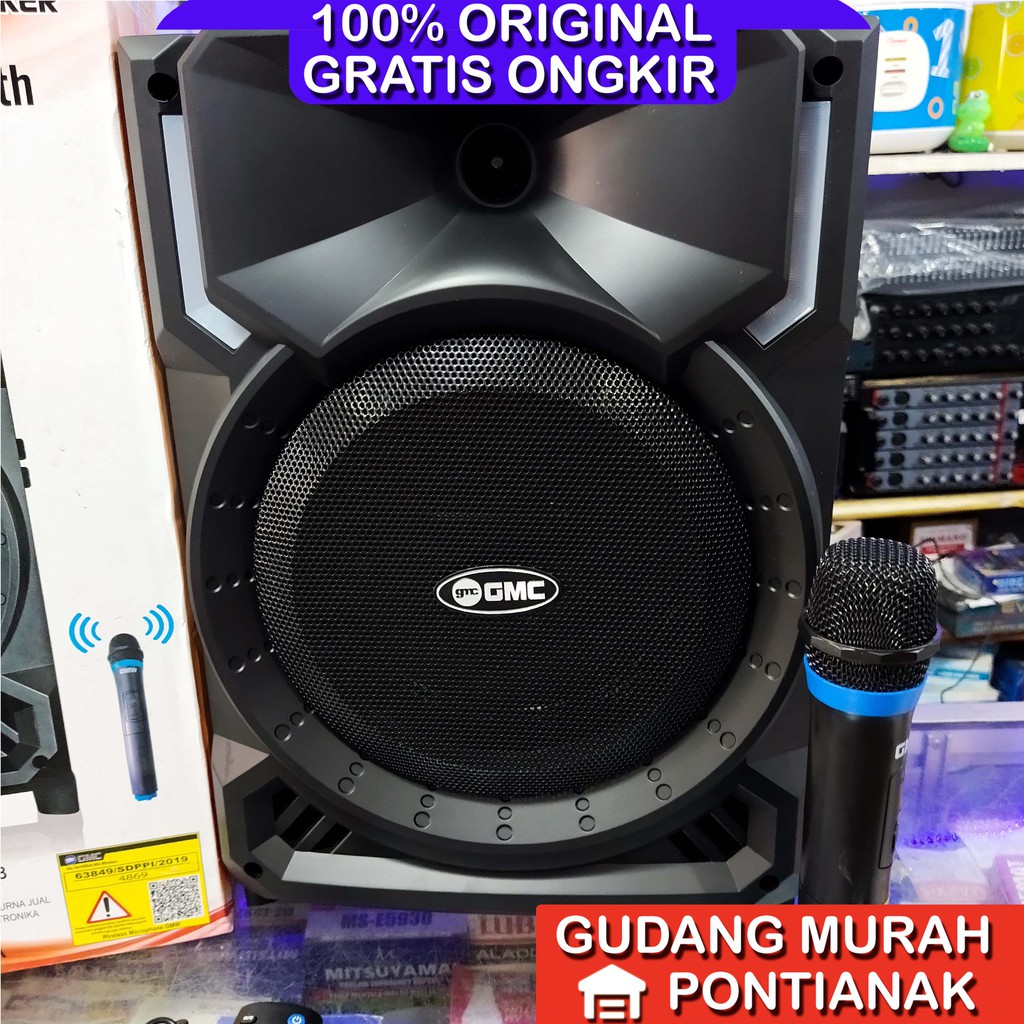 Speaker GMC 897H aktif portable 8 inch 8&quot; Bluethoot Meeting pengeras suara