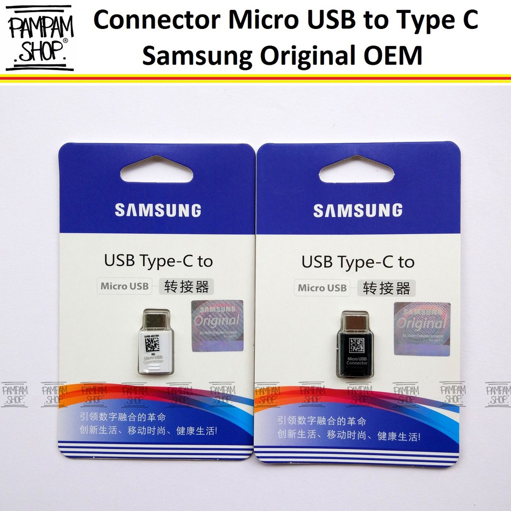 Samsung Micro USB to Type C Connector OTG Konektor Adaptor Tipe C Converter Conector Adapter