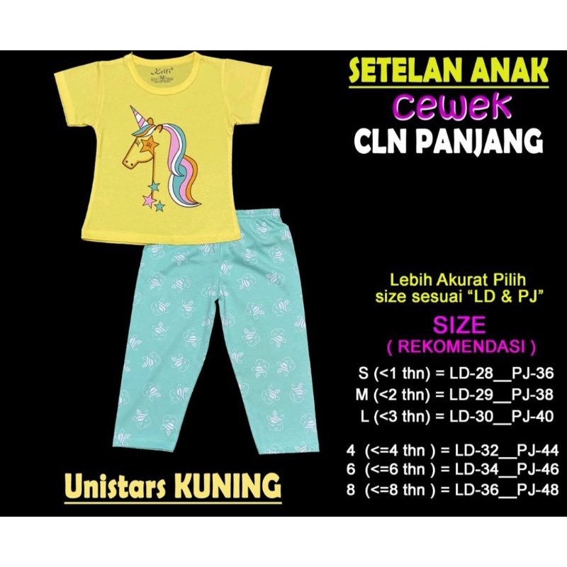 Setelan Baju Anak Cewek Celana Panjang Kelfi