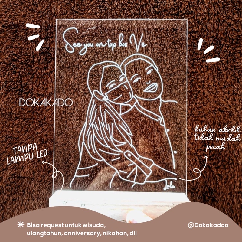 

Kado acrylic Custom kado wisuda ultah nikahan