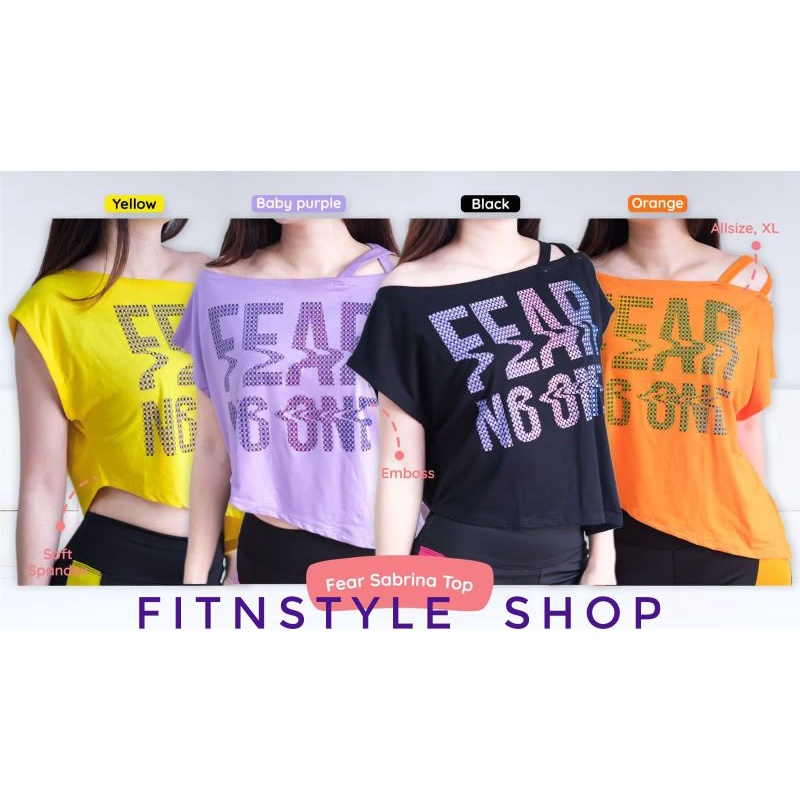 Fear sabrina top / atasan senam sabrina / sabrina top