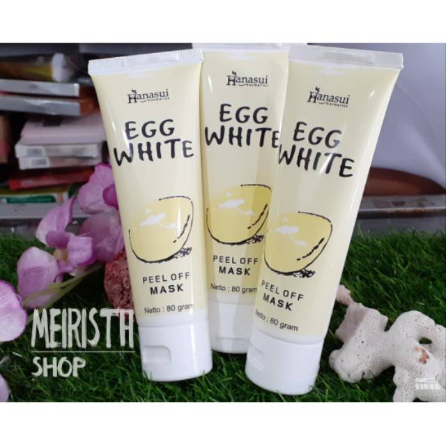 Hanasui Egg White Peel Off Mask 80 gr/MASKER PEEL OFF/MASKER TELUR/HANASUI