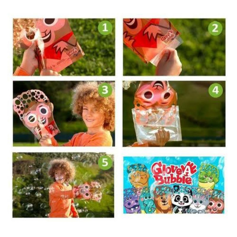 emco froobles glove a bubbles mainan sarung gelembung bubble animal wave and play tiup balon outdoor