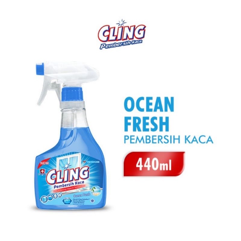 CLING Pembersih Kaca 440ML Ocean Lavender Fresh CLING