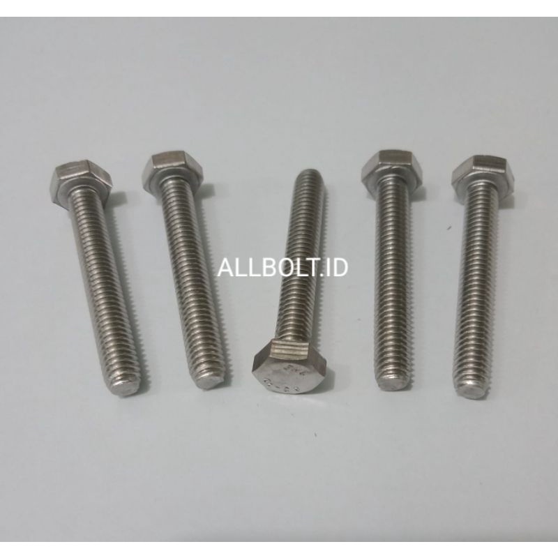 Baut 10 stainless 6mm x 40mm ( 5biji)