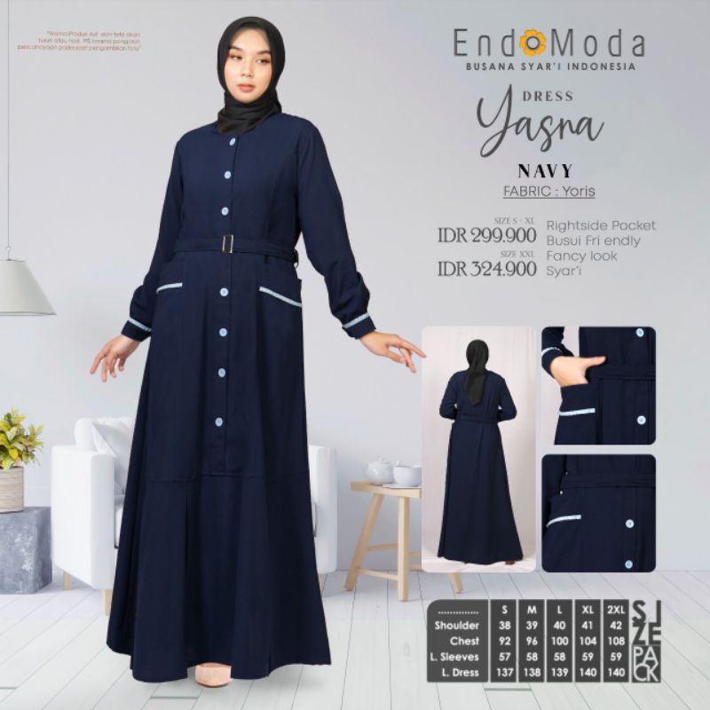 YASNA DRESS © GAMIS POLOS ENDOMODA TERBARU