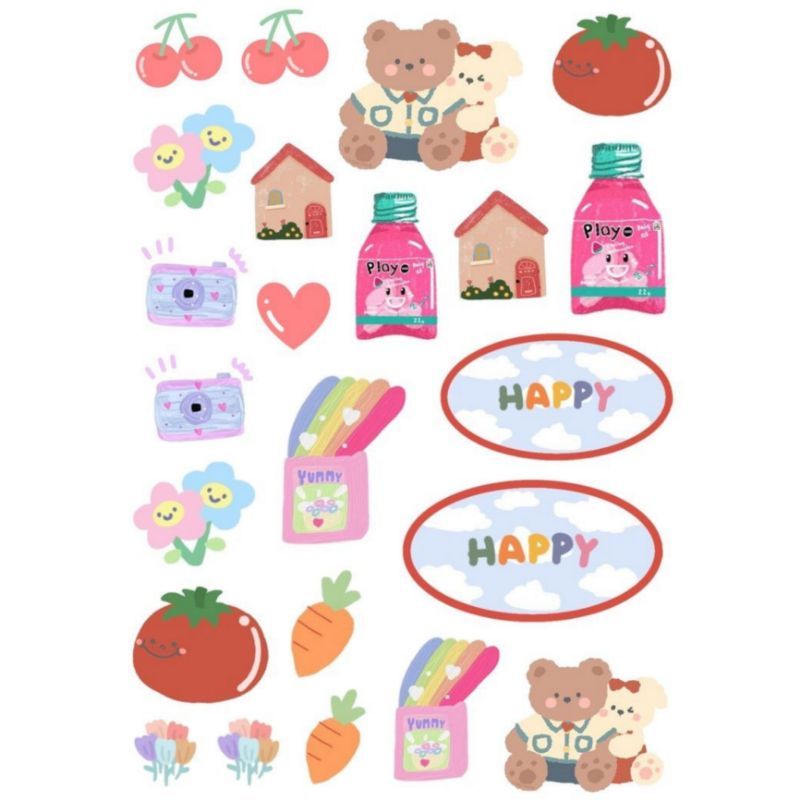 

stiker tumblr kawai bujo kiss cut die cut cute