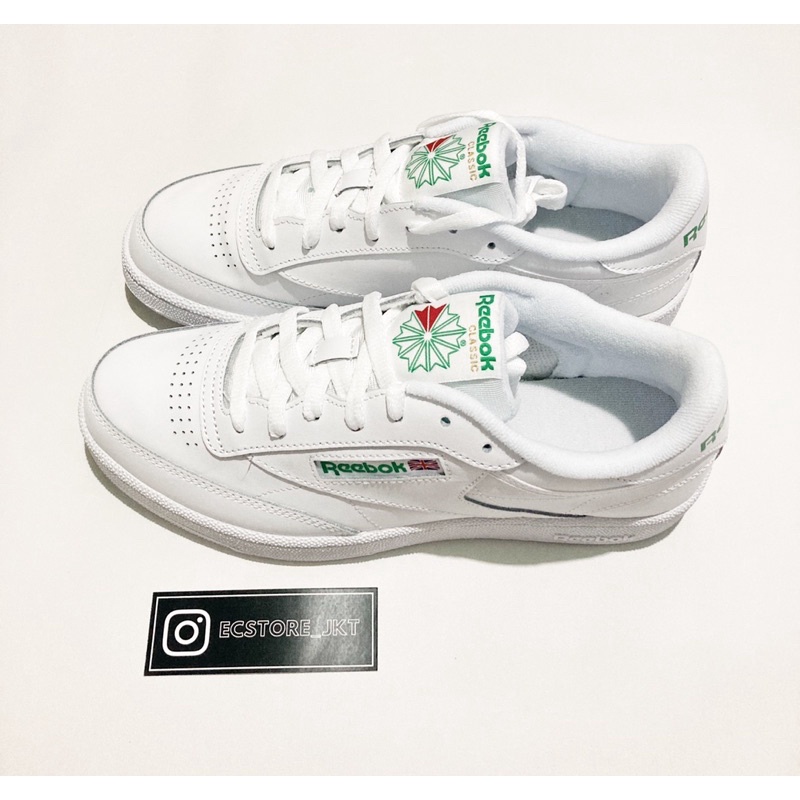 white & green club c 85 trainers