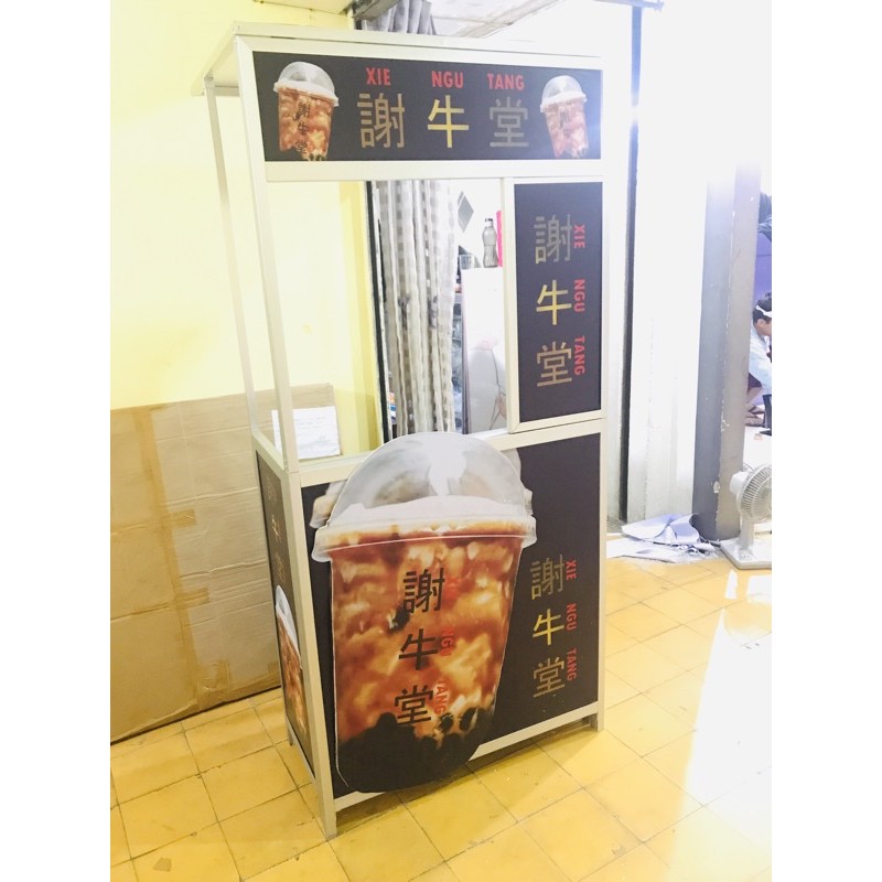 Booth Portable Gerobak Lipat Timbul Grade a & B