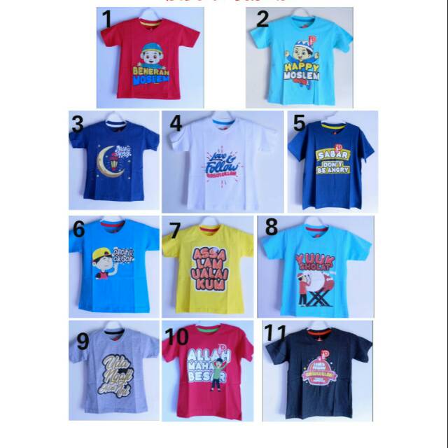 PADDLE KIDS Baju Anak Laki-Laki - Kaos Anak Laki-Laki SERI MUSLIM - 2.4.6.8.10 Tahun (T&F)