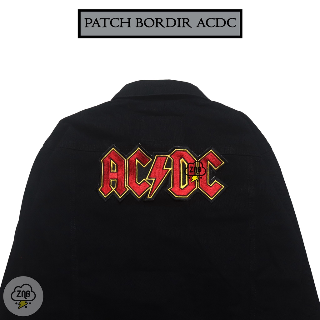 Patch bordir acdc backpatch cocok di aplikasikan di outfit best quality