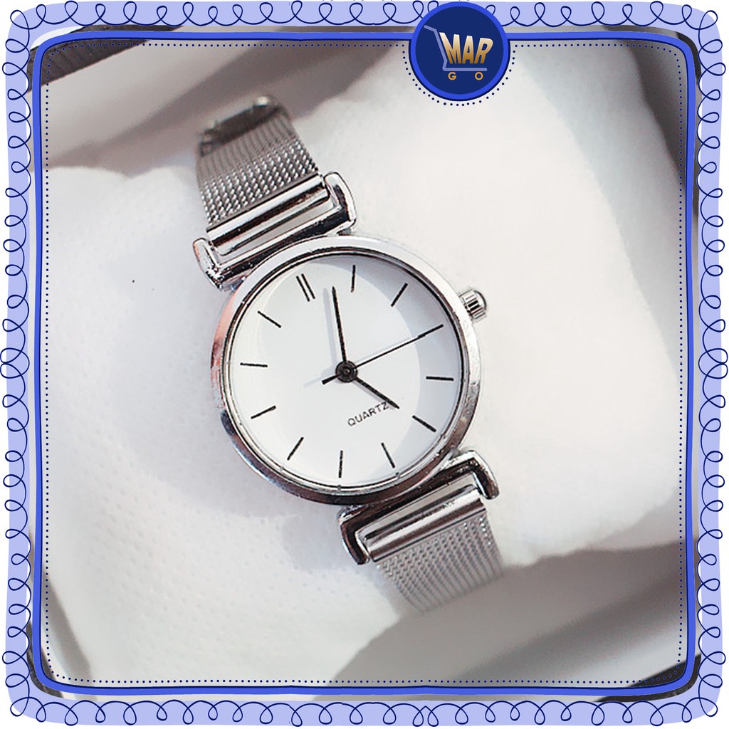 Jam Tangan Stainless Steel Jam Tangan Wanita Analog-Garis