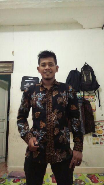 Kemeja Batik Pria Slim Fit Modern Mewah Lengan Panjang Lb105