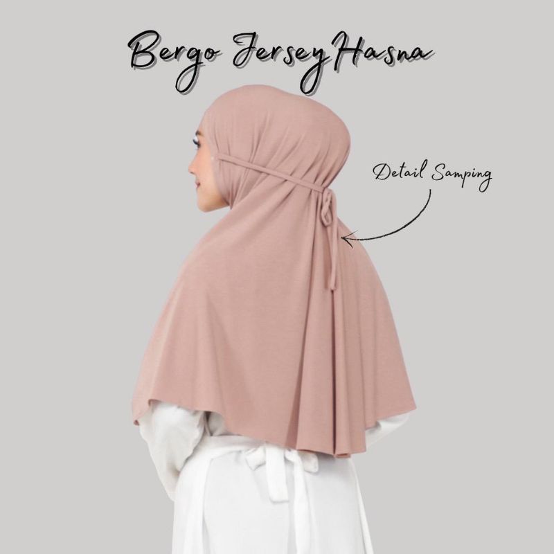 Hijab Bergo Jersey Jilbab Tali / Bergo Hasna Jersey Tali / Jilbab Jersey Terbaru / Jilbab Instan / Bergo Tali Jersey