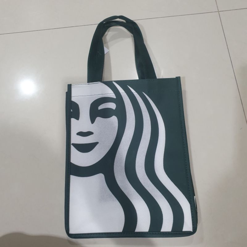 TAS STARBUCKS SPUNBOND PUTIH original medium