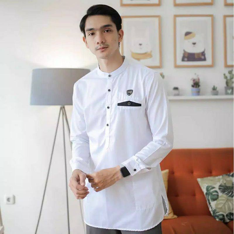 Baju Koko Kurta Dewasa Lengan Panjang Material Catton Adem Serap Keringat Couple Kurta Toyobo Ori