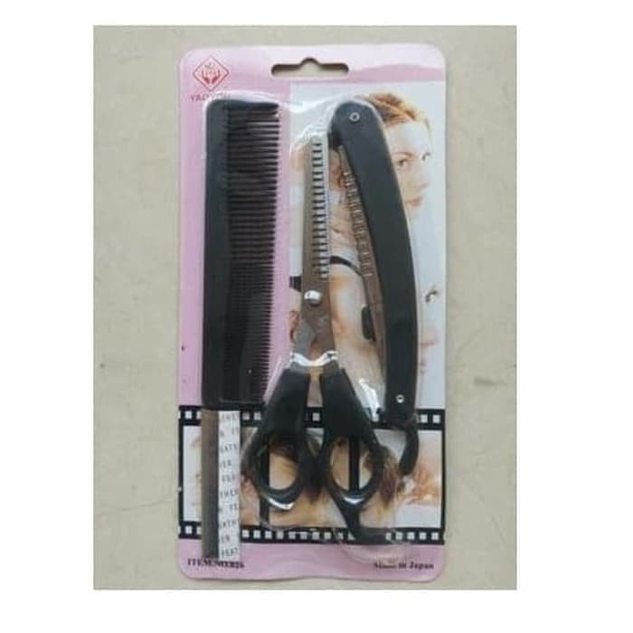 [ BISA COD ] Alat Cukur set 3IN1 / Gunting Sasak / 3 PC BARBER SHOP