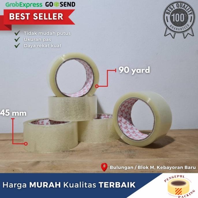 

Lakban Bening 45mm x 90 yard 1 dus isi 72 ROLL CUCI GUDANG