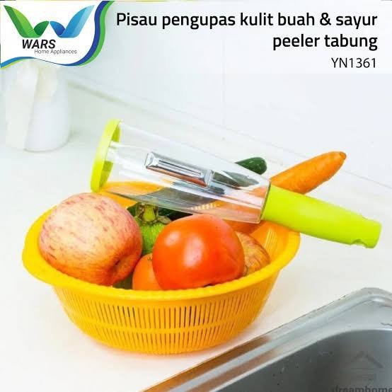 IMPORT - Peeler Pengupas Kulit Buah dan Sayur dengan Tabung sampah