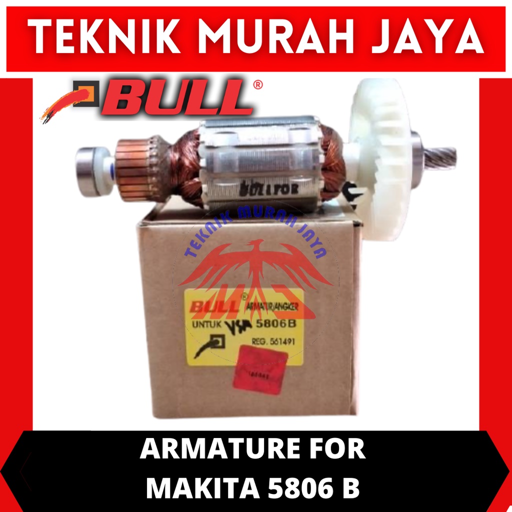 BULL Armature Angker Angkur Rotor Spare Part Makita 5806B 5806 B